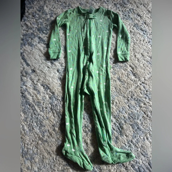 Baby Gap Green Polar Bear Zip Footed Sleeper Pajamas 18–24 Months - Picture 2 of 8